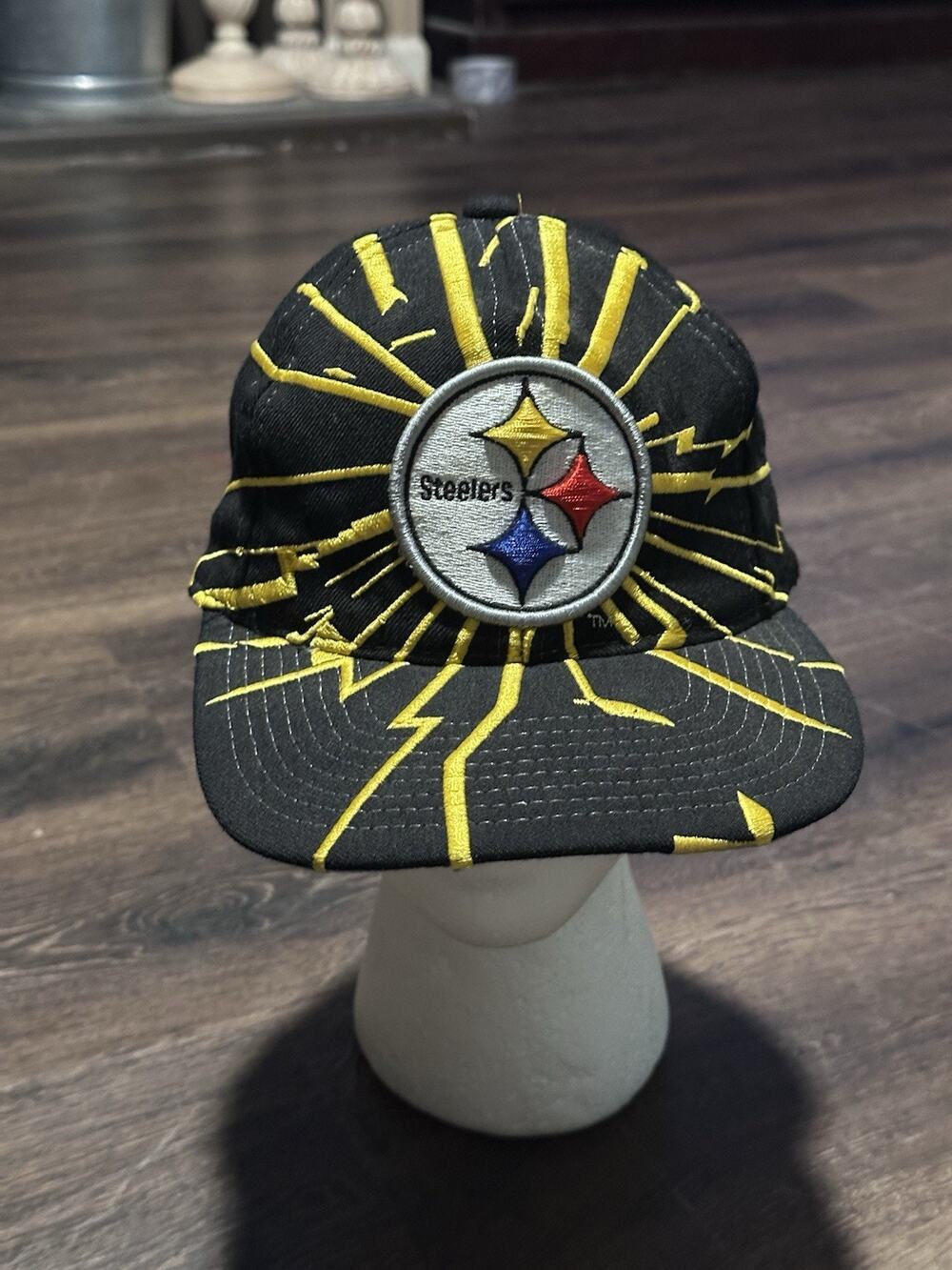 Vintage Pittsburgh Steelers Starter Hat Shockwave Lighting SnapBack 90s
